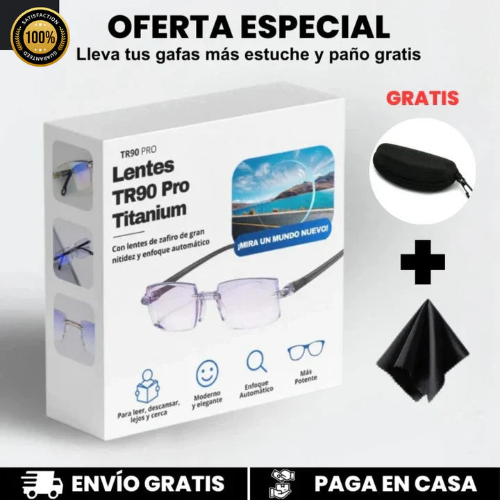 Gafas multifocales inteligentes TR90 con zoom automático y protección contra la luz azul y amarilla